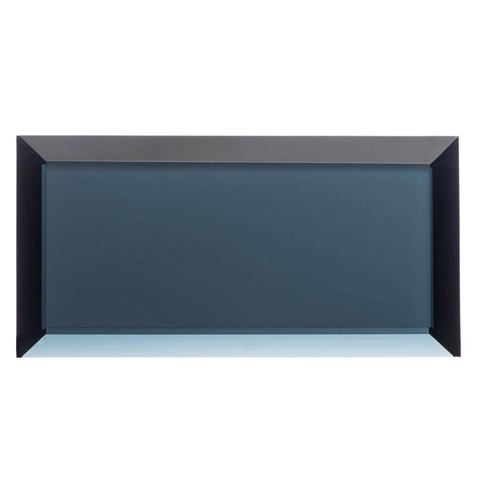 Vega Rectangle 3.9 in. x 5.9 in. Glossy Blue Bevel Glass Subway Tile Sample