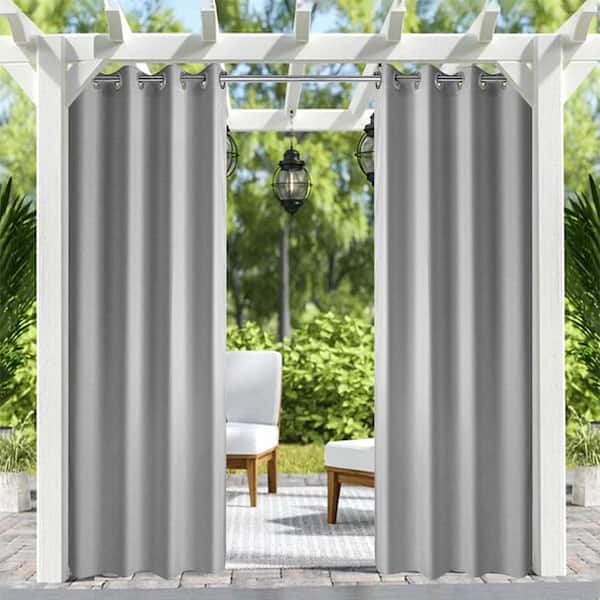 Waterproof Outdoor Curtains Panel Pergola Patio Balcony Cabana Garden Drapes US 