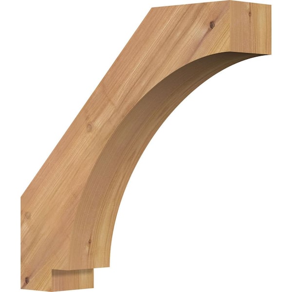 Ekena Millwork 3 1/2"W x 16"D x 16"H Imperial Smooth Knee Brace, Western Red Cedar