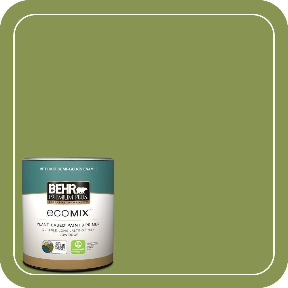 1 qt. #M350-6 Frog Semi-Gloss Enamel EcoMix Plant-Based Interior Paint & Primer price history on PriceWatchPro