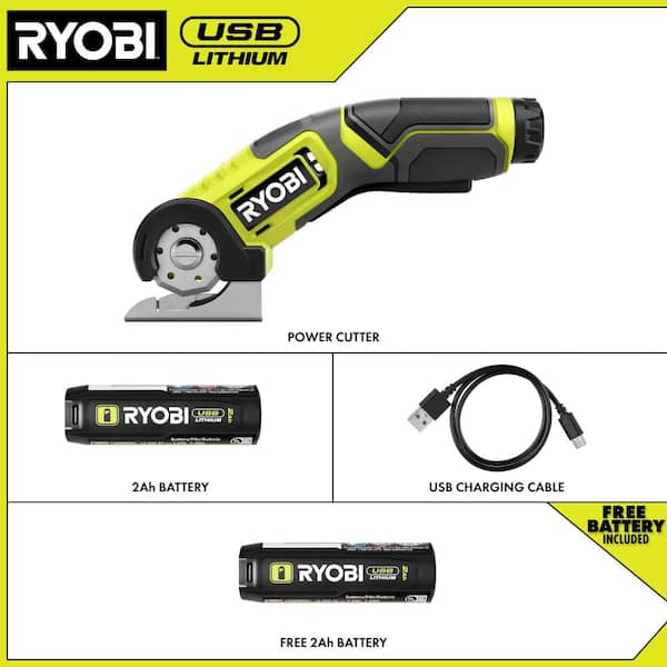 USB Lithium Power Cutter Kit with USB Lithium 2.0 Ah Lithium Rechargeable Battery