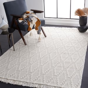 Marbella Ivory 6 ft. X 9 ft. High-Low Geometric Area Rug