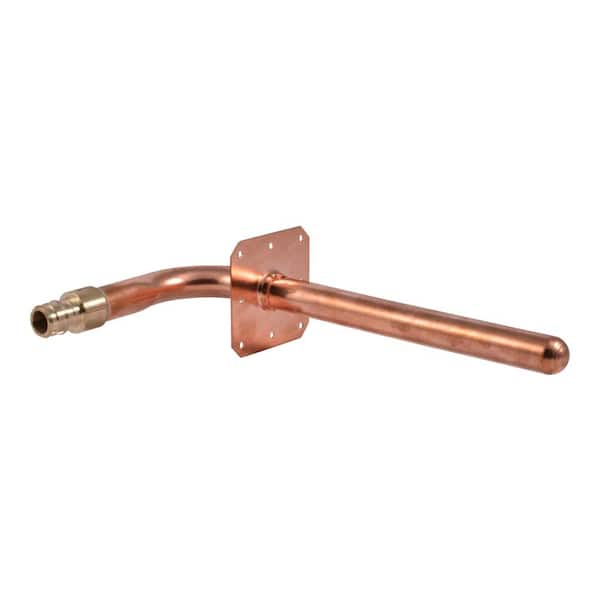 SharkBite 1/2 in. PEX Barb Expansion x 6 in. Length Copper 90-Degree Stub Out Elbow Fitting with Mounting Bracket