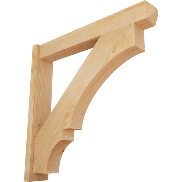 Ekena Millwork 6 in. x 36 in. x 36 in. Balboa Craftsman Rough Sawn Douglas Fir Outlooker