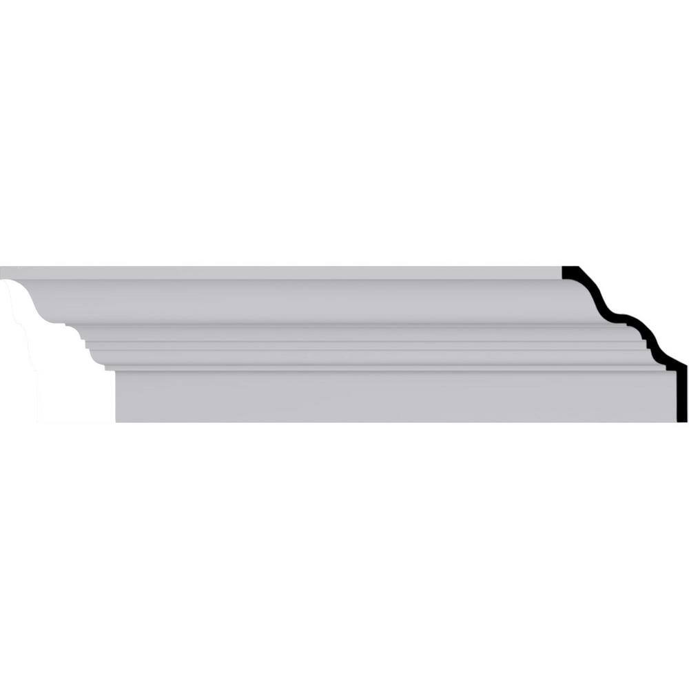 94.5" White Polyurethane Crown Fascia Moulding