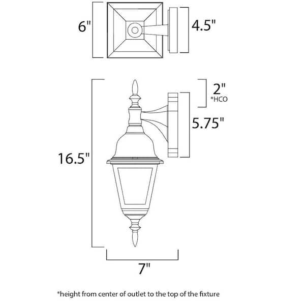 Builder Cast 1-Light Black Outdoor Wall Lantern Sconce