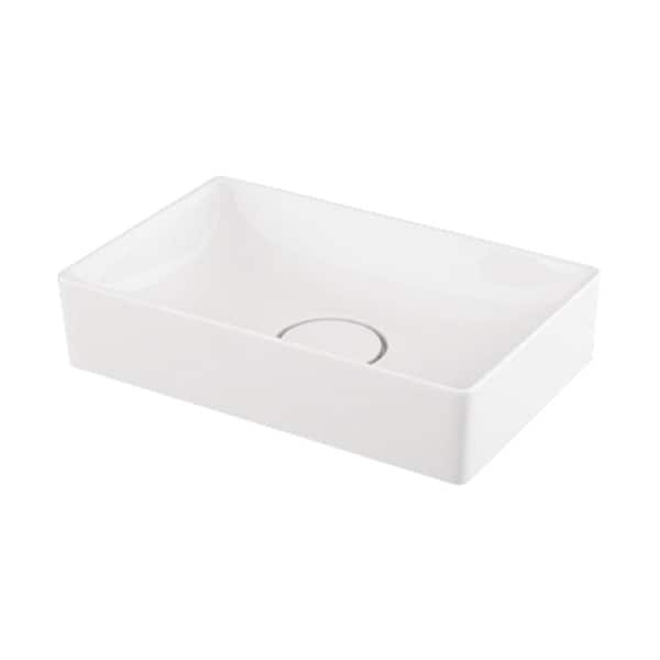 Quincy 18.5 in. L x 10.675 in. W Vessel Sink in White