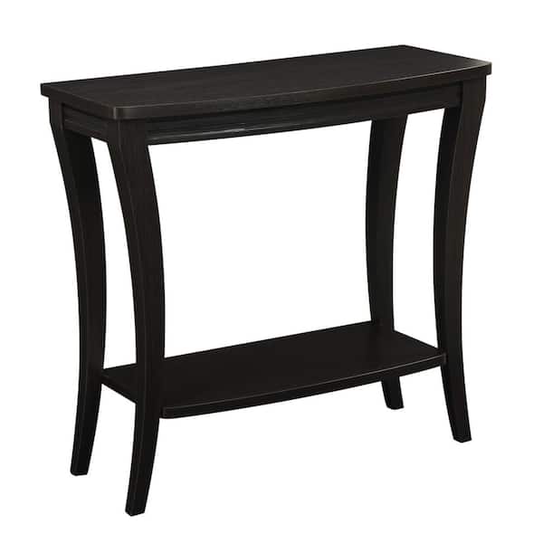Convenience Concepts Newport 36 in. Espresso Standard Rectangle Wood Console Table with Storage