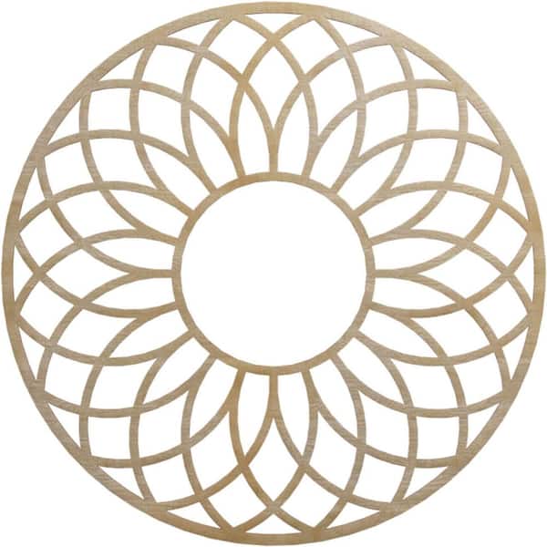 Ekena Millwork 0.375 in. x 38 in. x 38 in. Wood Medallion Moulding