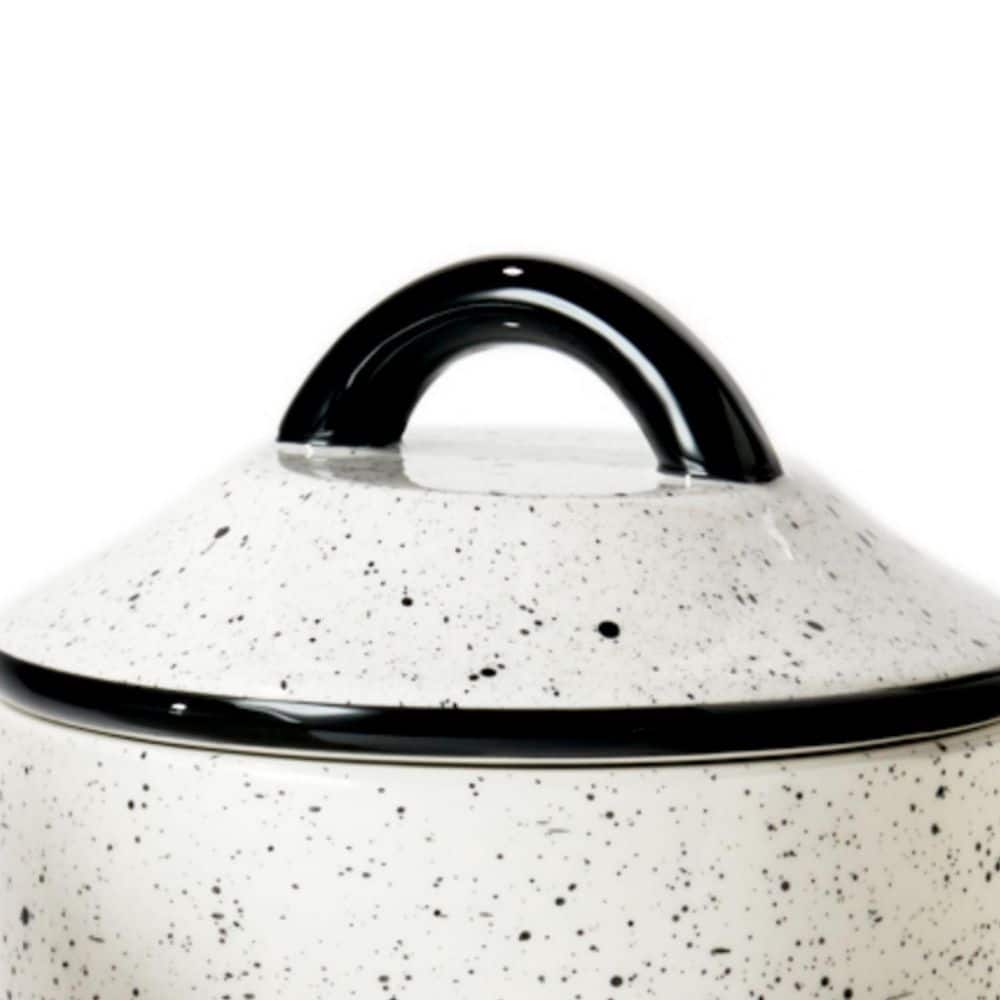 White Ceramic 3-Piece Canister Set with Airtight Lids