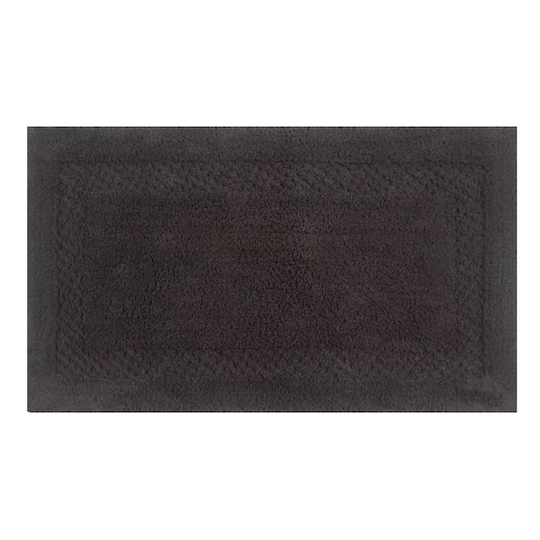 HOME WEAVERS INC Classy Bathmat Gray Cotton 2-Piece Bath Rug Set  BCL2PC1721GY - The Home Depot