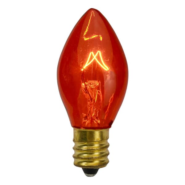 Northlight C7 Amber Transparent Christmas Replacement Bulbs (Pack of 4)