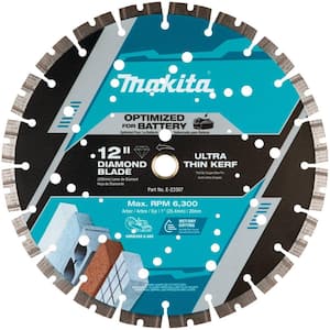 12 in. Segmented Rim, Thin Kerf Diamond Blade