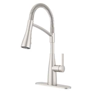 Kwan Single-Handle Culinary Pull Down Sprayer Kitchen Faucet in Spot Defense Stainless Steel