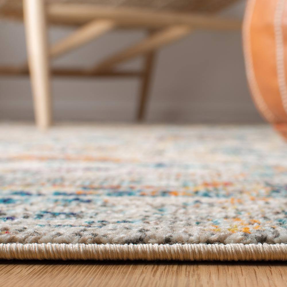 Luxor Elegance 72'' Round Gray Synthetic Easy-Care Area Rug