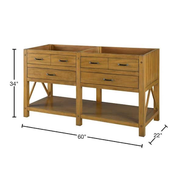 Avondale 60 in. Vanity Cabinet Only in Pine Avondale 60 in. Vanity Cabinet Only in Pine