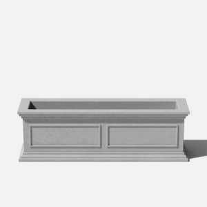 Brixton Series 36 in. Gray Plastic Planter Box