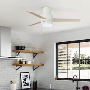 Brunner 52 in. Indoor Matte White Ceiling Fan with Light Kit Included
