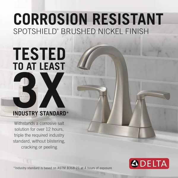 Delta Pierce 4 in. Centerset 2-Handle Bathroom Faucet in