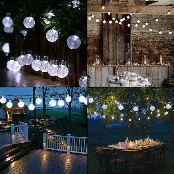 cool white globe string lights