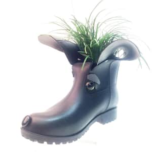 11 in. Cody the Boot Buddies Dog Sculpture and Planter Home and Garden Loyal Companion Figurine