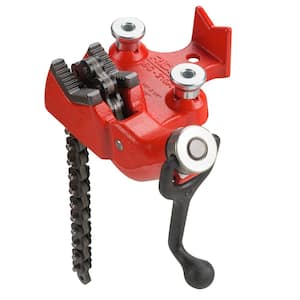 1/8 in. to 4 in. Pipe Capacity, Top-Screw Bench Chain Vise Model BC410A (Includes Pipe Rest, Bender & Tool Tray)