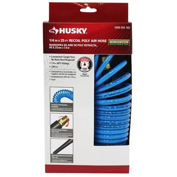 Air hose, 16' coil Q or Nitto style connect