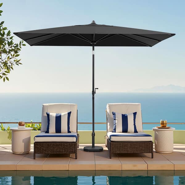 10 ft. sunbrella patio umbrella Santiago 10-ft Octagonal Cantilever Umbrella with Sunbrella Canopy  Blue  Wave Products