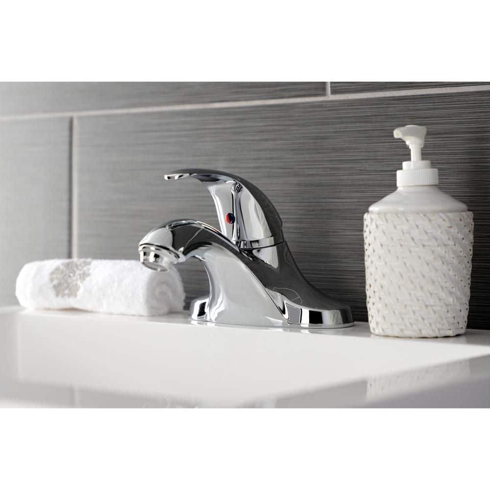 Polished Chrome Single-Handle 4-Inch Centerset Bathroom Faucet