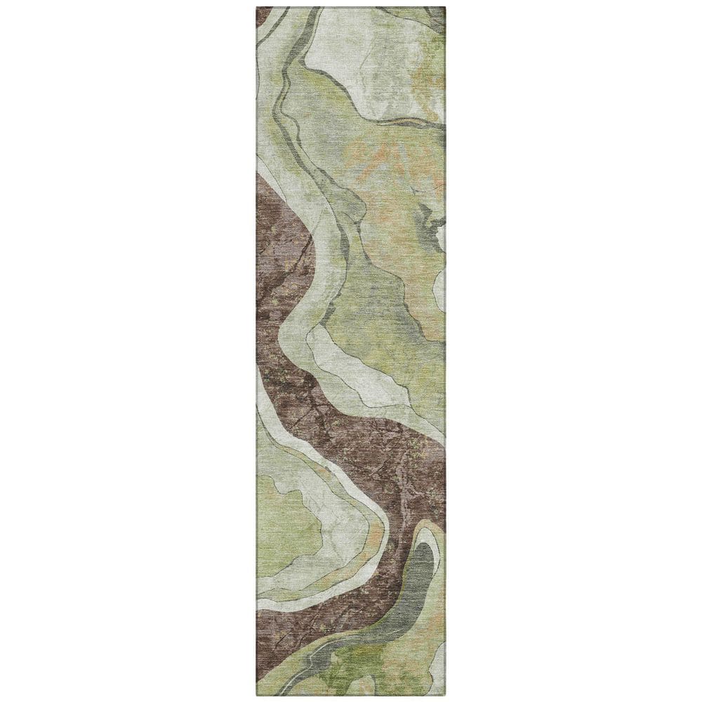 Chantille Machine Washable Indoor/Outdoor Abstract ACN2219 Aloe 2 ft. 3 in. x 7 ft. 6 in. Runner Rug price history on PriceWatchPro