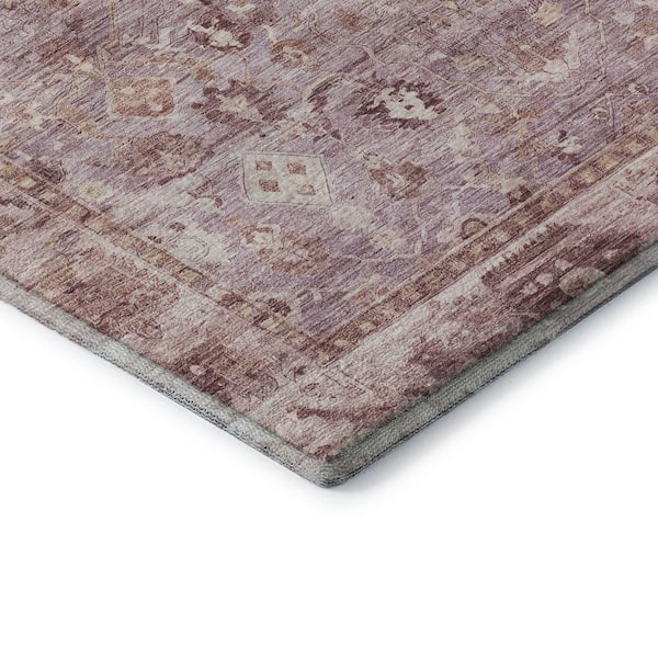 Mayfield Premium Machine Washable Abstract AMF1772 Blush 8 ft. x 10 ft. Area Rug