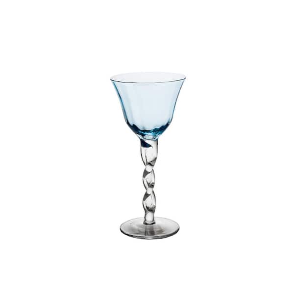 Abigails Adriana Wine Glass, Blue Top