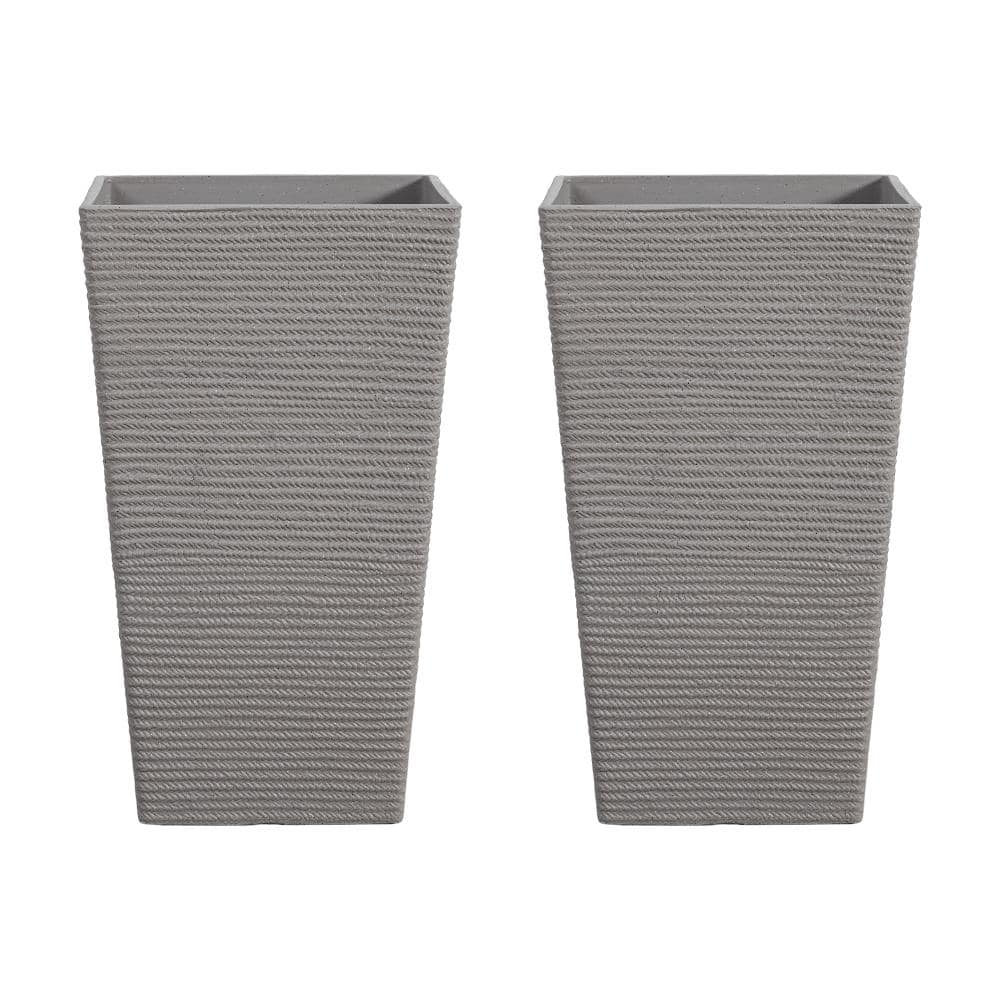 Large 27 in. Gray High Density Polyethylene Square Planter Box (4-Pack) price history on PriceWatchPro