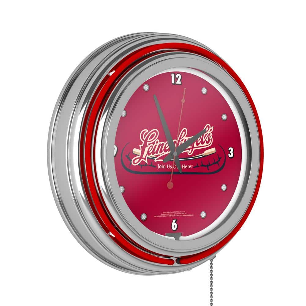 Leinenkugel's Red Logo Lighted Analog Neon Clock LK8-HD - The Home Depot
