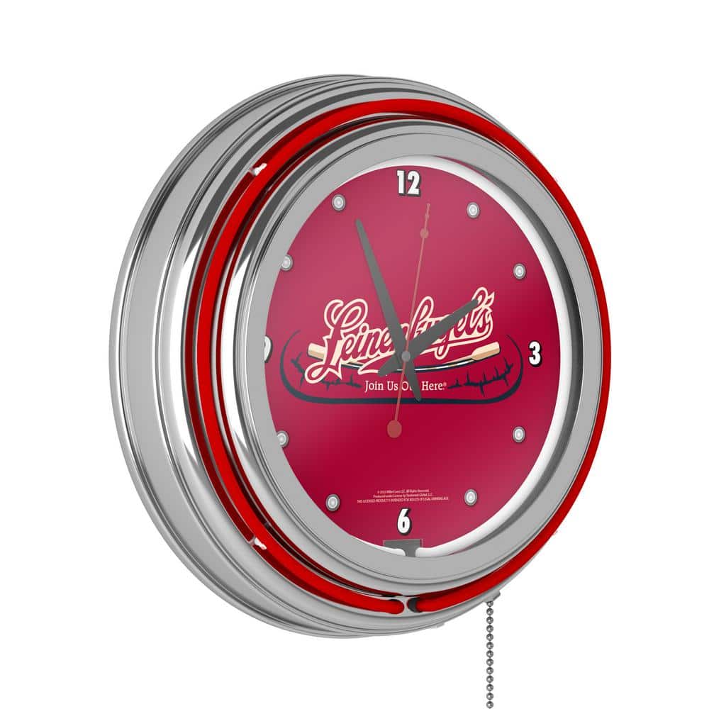 Leinenkugels Red Logo Lighted Analog Neon Clock