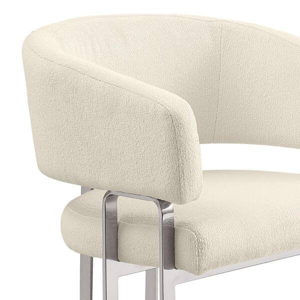 Best Quality Furniture Herly Cream Grey Color Teddy Boucle Fabric