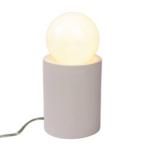 Portable 11.5 in. Bisque Table Lamp