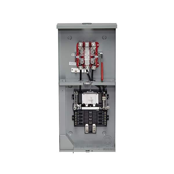 150 Amp Outdoor Meter Main Combo, 8-Spaces, Ringless with Lever Bypass LS815-BLD
