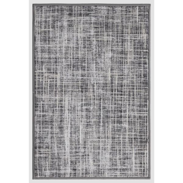 Concord Global Trading Eden Collection Modern Marvel Ivory 2 ft. x 3 ft. Machine Washable Abstract Indoor Area Rug