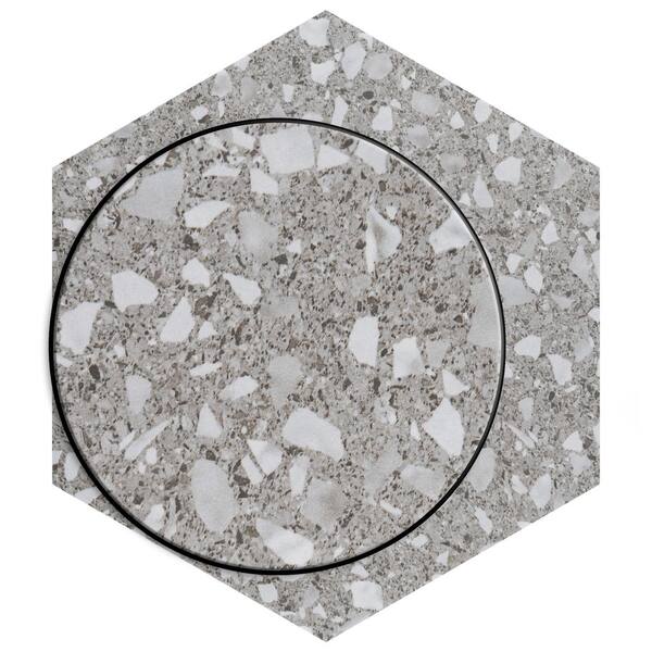 Merola Tile Vintage Hex Marengo 8-5/8 in. x 9-7/8 in. Porcelain Floor and Wall Tile (11.56 sq. ft. / case) Merola Tile Vintage Hex Marengo 8-5/8 in. x 9-7/8 in. Porcelain Floor and Wall Tile (11.56 sq. ft. / case)