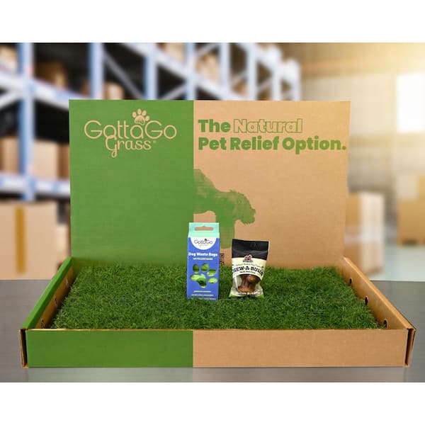 Gotta Go Grass Potty Pads with Tray Plus Treat Plus Waste Bags