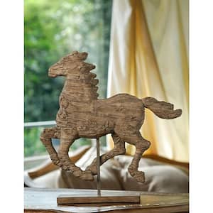 14.5 in. Polyresin Horse Decorative Sculpture