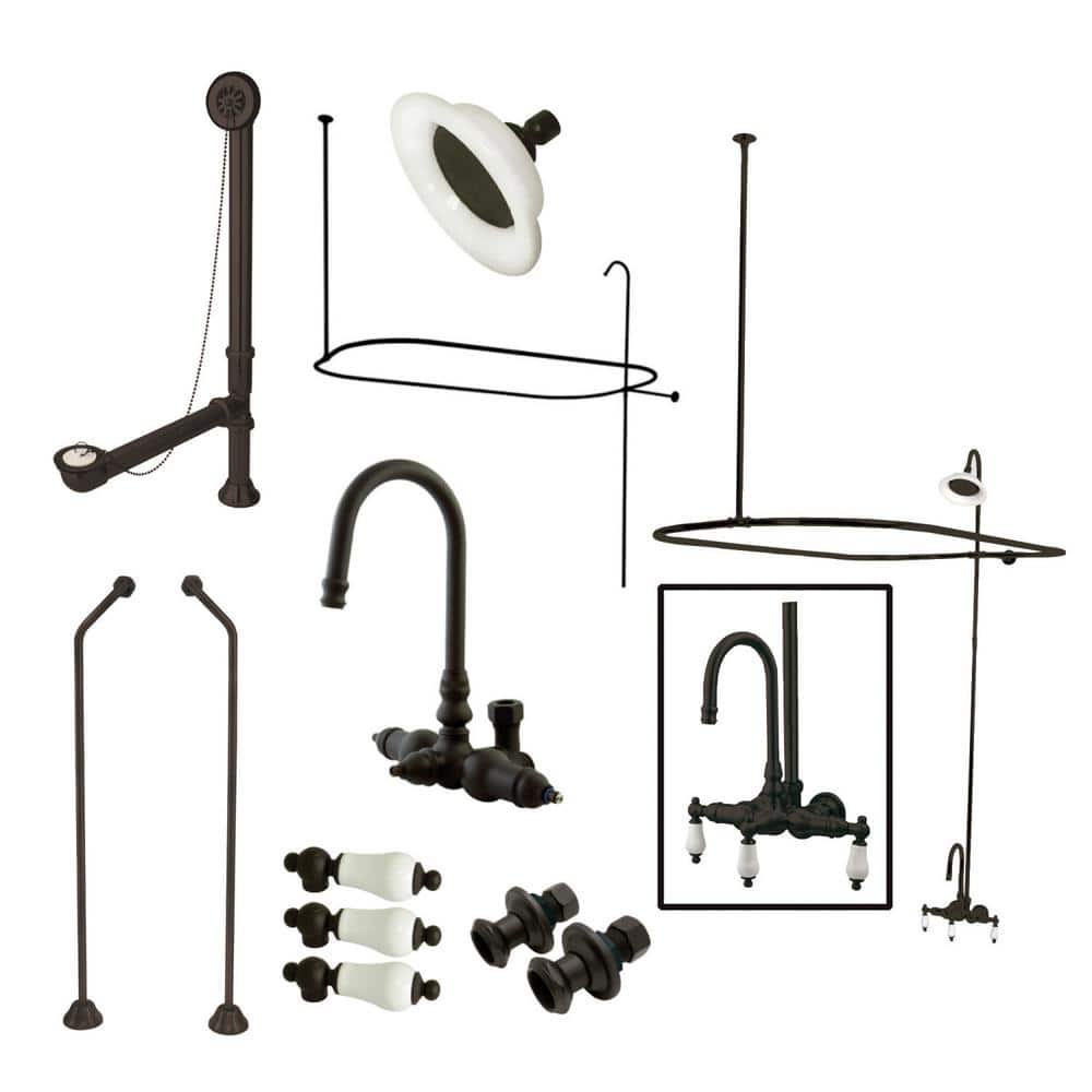 Vintage 3-Handle Claw Foot Tub Faucet in Oil Rubbed Bronze price history on PriceWatchPro