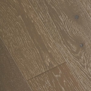 Brisbane Hickory 3/8 in. T x 7.5 in. W Wire Brushed Waterproof Engineered Hardwood Flooring (19.7 sq. ft./case)