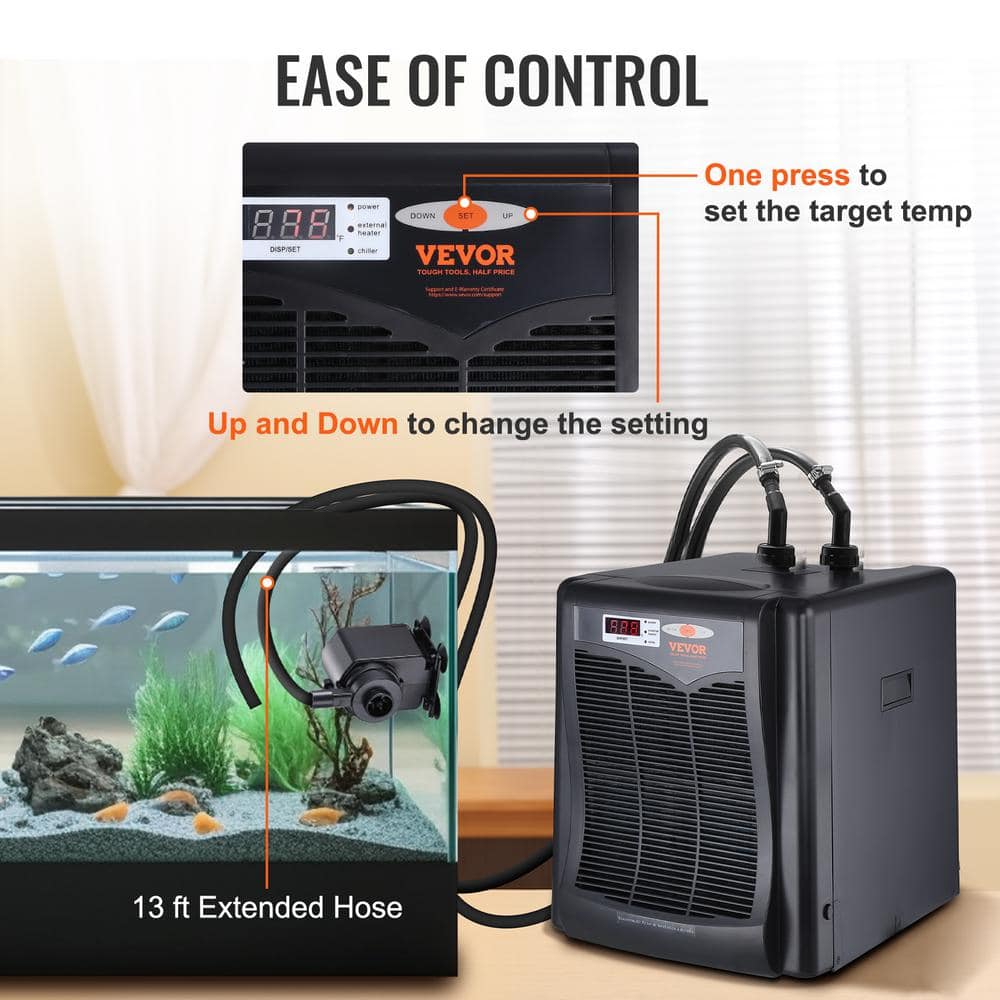 VEVOR 110 Gallon Black Polyester Aquarium Chiller