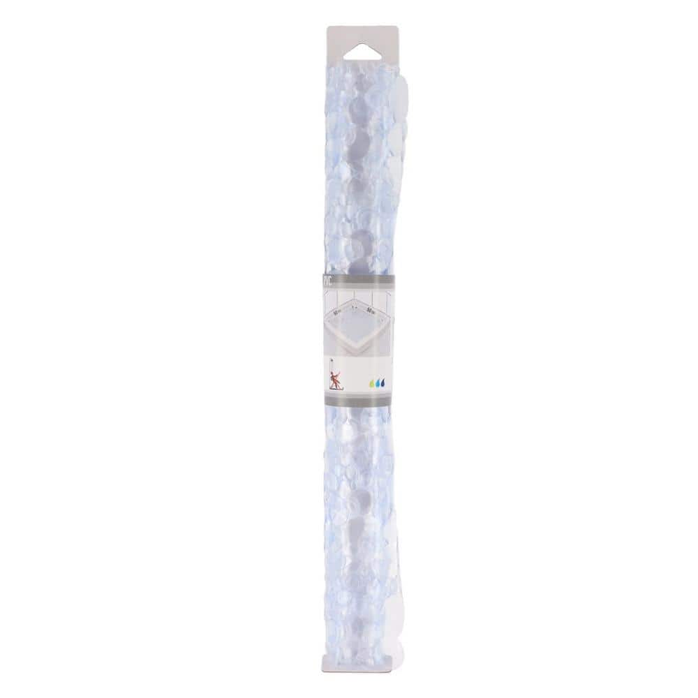 Clear PVC Non-Slip Square Shower Mat with Bubble Design