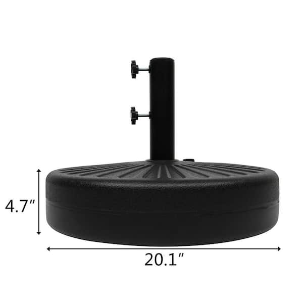 dronken opbouwen of Karl home 20 in. Round Plastic Water Injection Base Patio Umbrella Base in  Black 107635685791 - The Home Depot