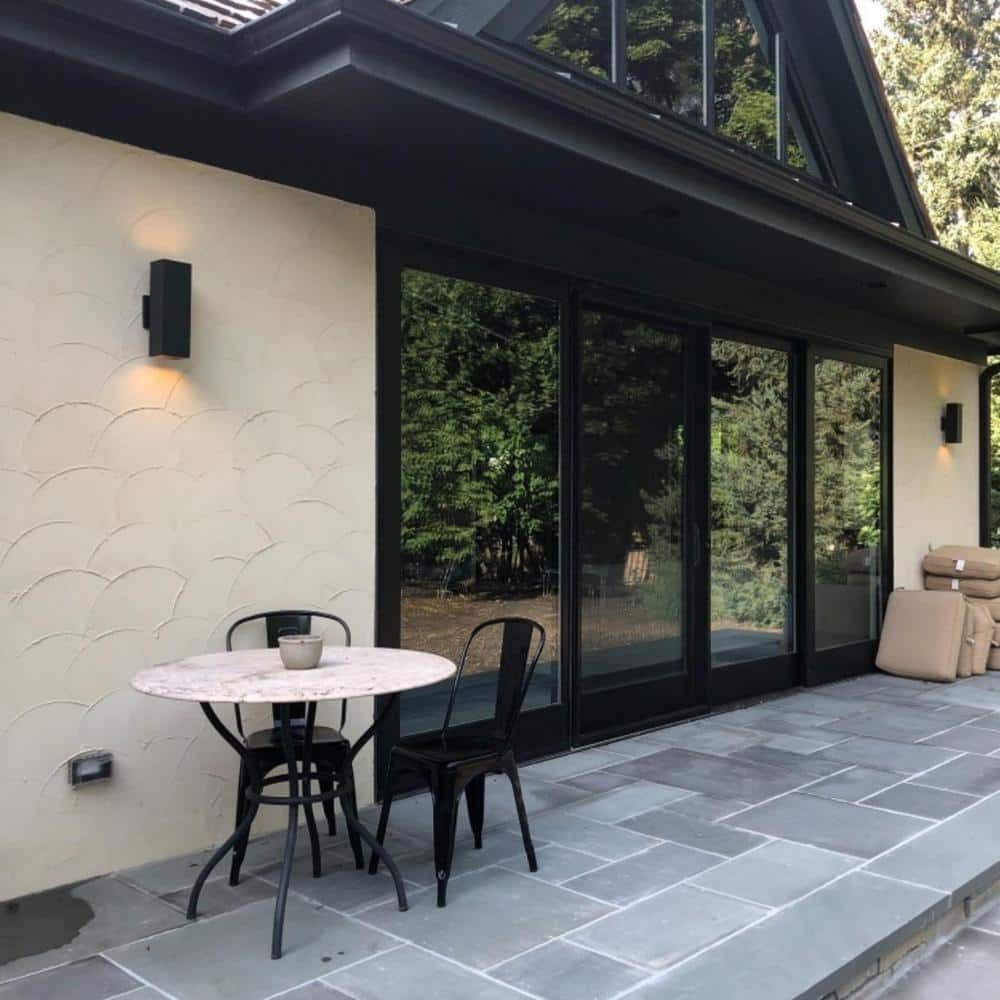 Matte Black Aluminum Rectangular Outdoor Wall Lantern 4.75-inch