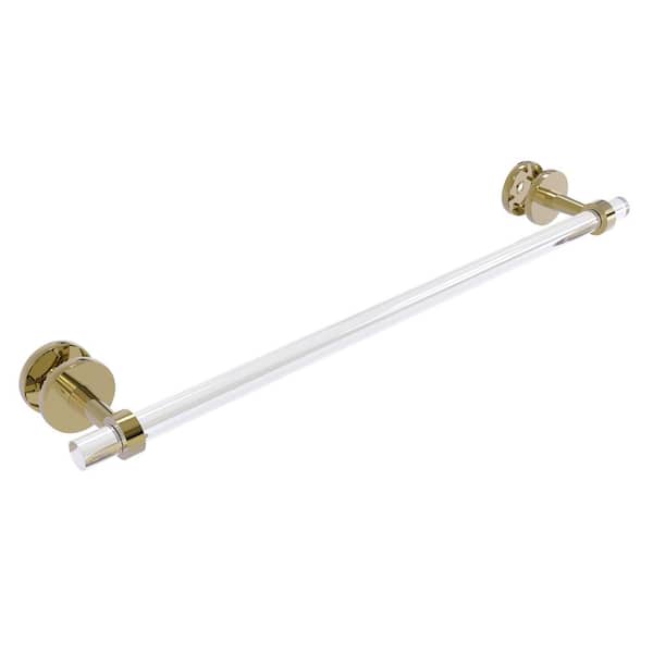 Allied Brass Clearview 24 in. Shower Door Towel Bar in Unlacquered Brass