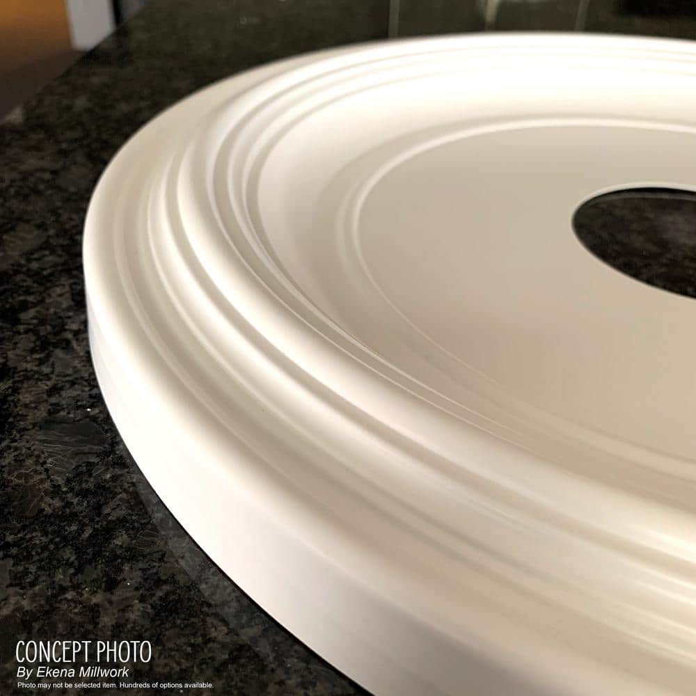 Baltimore White Thermoformed PVC Ceiling Medallion, 10" Diameter